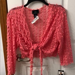 Coral airy shrug xl new